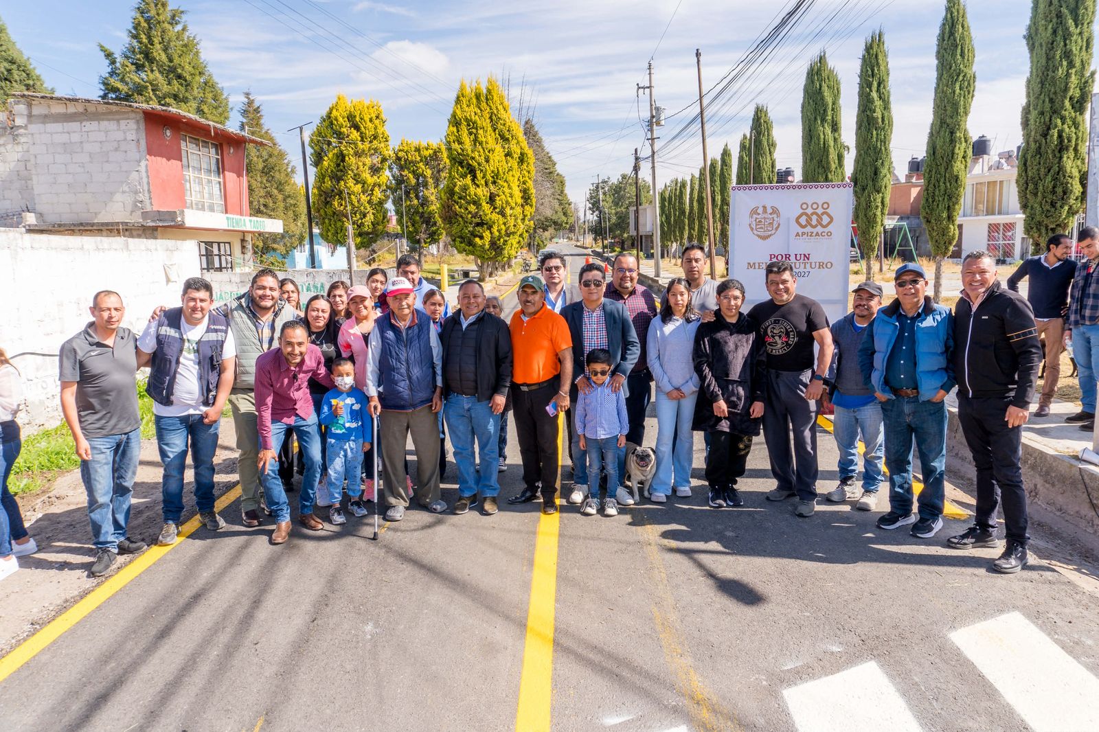 Entrega Javier Rivera Bonilla tres calles en San Luis Apizaquito con inversión de 1.6 mdp